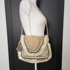 Shashi Women's Purse Beaded Crossbody Fringe Bohemian